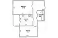 2 room apartment 54 m² Muchaviecki sielski Saviet, Belarus