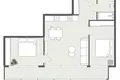 Wohnung 2 zimmer 44 m² Klaipeda, Litauen