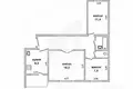 3 room apartment 63 m² Malaryta, Belarus