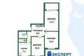 3 room apartment 63 m² Minsk, Belarus