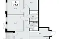 4 room apartment 79 m² Moscow, Russia