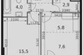 Квартира 1 комната 42 м² Москва, Россия
