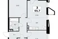 3 room apartment 66 m² poselenie Sosenskoe, Russia