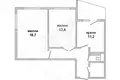 2 room apartment 56 m² Muchaviecki sielski Saviet, Belarus