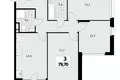 3 room apartment 80 m² Northern Administrative Okrug, Russia