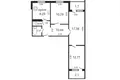 Mieszkanie 3 pokoi 62 m² Mińsk, Białoruś