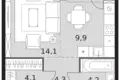 Квартира 1 комната 38 м² Северо-Западный административный округ, Россия