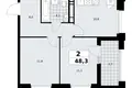 2 room apartment 48 m² poselenie Sosenskoe, Russia