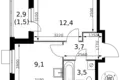 Mieszkanie 1 pokój 30 m² Sapronovo, Rosja