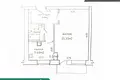1 room apartment 39 m² Minsk, Belarus
