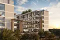 Residential complex New Laya Courtyard Residence with swimming pool and a roof-top lounge area close to the golf club, Dubai Studio City, Dubai, UAE