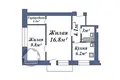 Appartement 2 chambres 43 m² Baranavitchy, Bélarus
