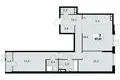 3 room apartment 87 m² Northern Administrative Okrug, Russia