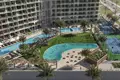 Wohnkomplex New residence Hammock Park with swimming pools, a lagoon and a sandy beach, Wasl Gate, Dubai, UAE