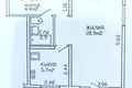 1 room apartment 33 m² Minsk, Belarus