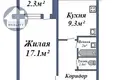 1 room apartment 39 m² Baranavichy, Belarus