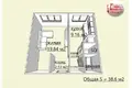 1 room apartment 39 m² Homel, Belarus