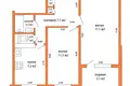 2 room apartment 47 m² Minsk, Belarus