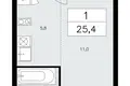Квартира 1 комната 25 м² поселение Сосенское, Россия