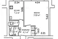 Apartamento 1 habitación 35 m² Muhavecki selski Savet, Belarús