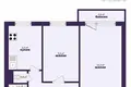 2 room apartment 43 m² Salihorsk, Belarus