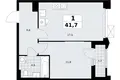Квартира 1 комната 42 м² район Троицк, Россия