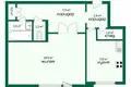 1 room apartment 42 m² Lida, Belarus