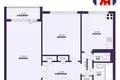 2 room apartment 46 m² Sluck, Belarus