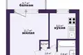 1 room apartment 22 m² Salihorsk, Belarus