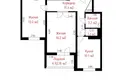 2 room apartment 58 m² Minsk, Belarus