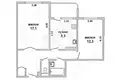2 room apartment 54 m² Muchaviecki sielski Saviet, Belarus