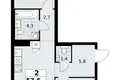 2 room apartment 58 m² Troitsk, Russia