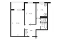 Квартира 2 комнаты 46 м² Минск, Беларусь