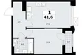 1 room apartment 42 m² Troitsk, Russia