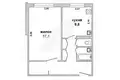 Квартира 1 комната 42 м² Брест, Беларусь
