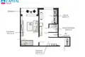 Квартира 1 комната 32 м² Вильнюс, Литва