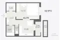 1 room apartment 47 m² Borovlyany, Belarus