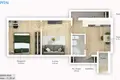Apartamento 1 habitación 31 m² Vilna, Lituania