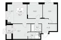 Apartamento 4 habitaciones 74 m² poselenie Sosenskoe, Rusia