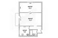 1 room apartment 43 m² Brest, Belarus