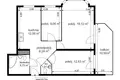 Appartement 3 chambres 69 m² Varsovie, Pologne