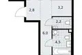 Apartamento 2 habitaciones 53 m² Kommunarka, Rusia