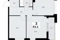 Квартира 2 комнаты 53 м² район Коммунарка, Россия