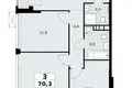 Wohnung 3 zimmer 70 m² Südwestlicher Verwaltungsbezirk, Russland