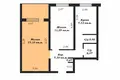 2 room apartment 49 m² Minsk, Belarus