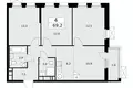 4 room apartment 69 m² Moscow, Russia