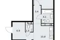 3 room apartment 60 m² Vnukovo, Russia