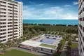 Жилой комплекс Новая резиденция с аквапарком, бассейнами и теннисным кортом в 150 метрах от пляжа Мерсин, Турция