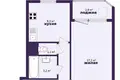Квартира 1 комната 41 м² Лесной, Беларусь