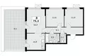 3 room apartment 75 m² Moscow, Russia
